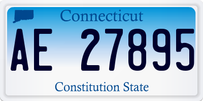 CT license plate AE27895