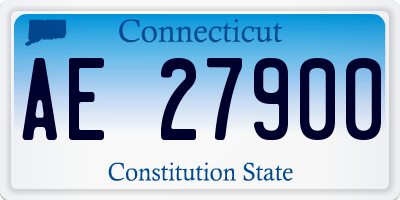 CT license plate AE27900