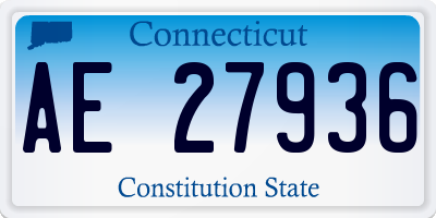 CT license plate AE27936