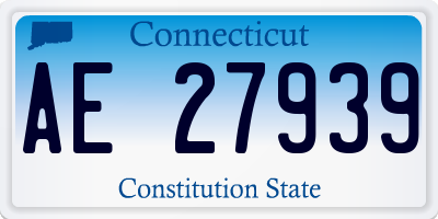 CT license plate AE27939