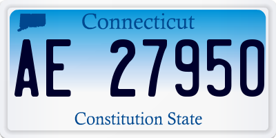 CT license plate AE27950