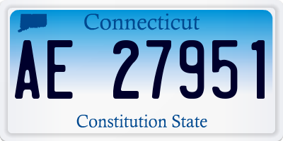 CT license plate AE27951