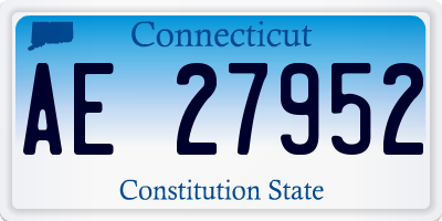 CT license plate AE27952