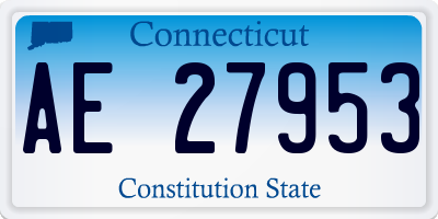 CT license plate AE27953