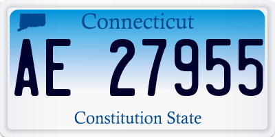 CT license plate AE27955
