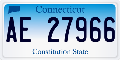 CT license plate AE27966