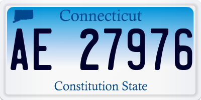 CT license plate AE27976