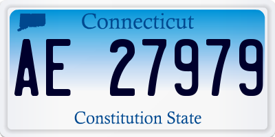 CT license plate AE27979