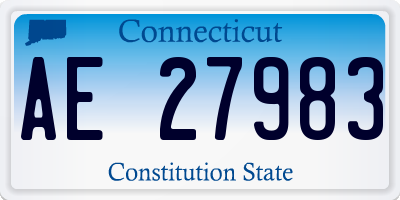 CT license plate AE27983