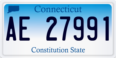 CT license plate AE27991