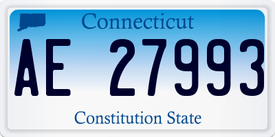 CT license plate AE27993