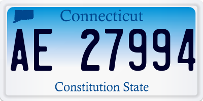 CT license plate AE27994