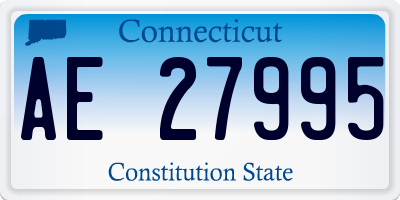 CT license plate AE27995