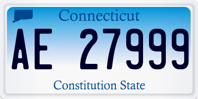 CT license plate AE27999