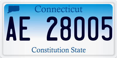 CT license plate AE28005