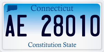 CT license plate AE28010