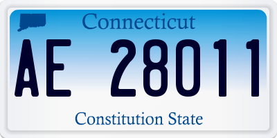 CT license plate AE28011