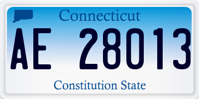 CT license plate AE28013