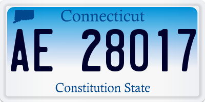 CT license plate AE28017