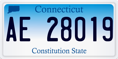 CT license plate AE28019