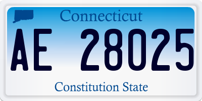 CT license plate AE28025