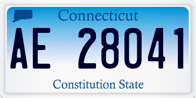 CT license plate AE28041