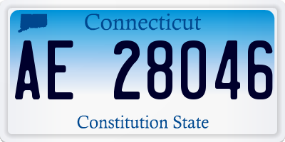 CT license plate AE28046