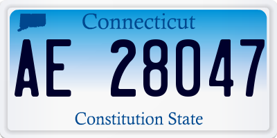 CT license plate AE28047