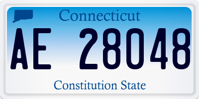 CT license plate AE28048