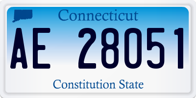 CT license plate AE28051