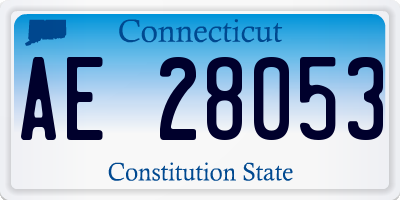 CT license plate AE28053