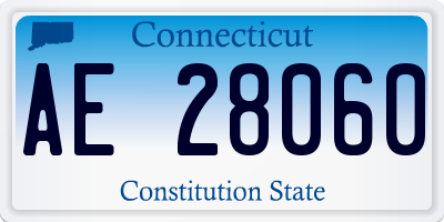 CT license plate AE28060