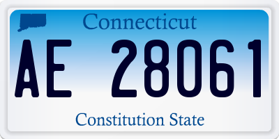CT license plate AE28061