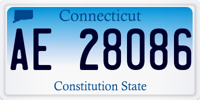 CT license plate AE28086