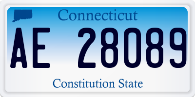CT license plate AE28089