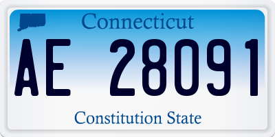 CT license plate AE28091