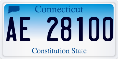 CT license plate AE28100