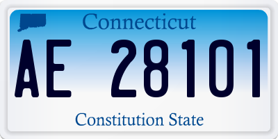 CT license plate AE28101
