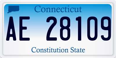 CT license plate AE28109