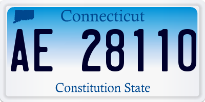 CT license plate AE28110