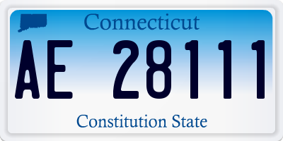 CT license plate AE28111
