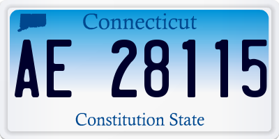 CT license plate AE28115