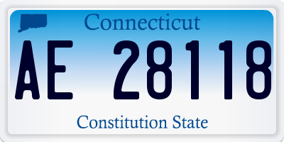 CT license plate AE28118