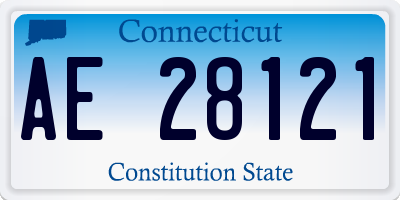 CT license plate AE28121