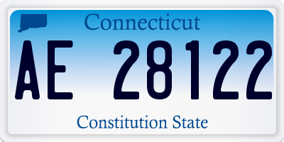 CT license plate AE28122