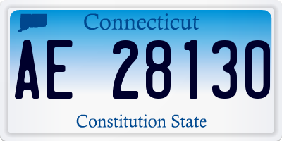 CT license plate AE28130