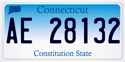 CT license plate AE28132