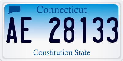 CT license plate AE28133