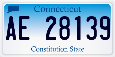 CT license plate AE28139