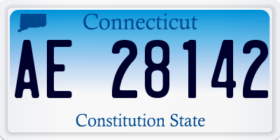 CT license plate AE28142